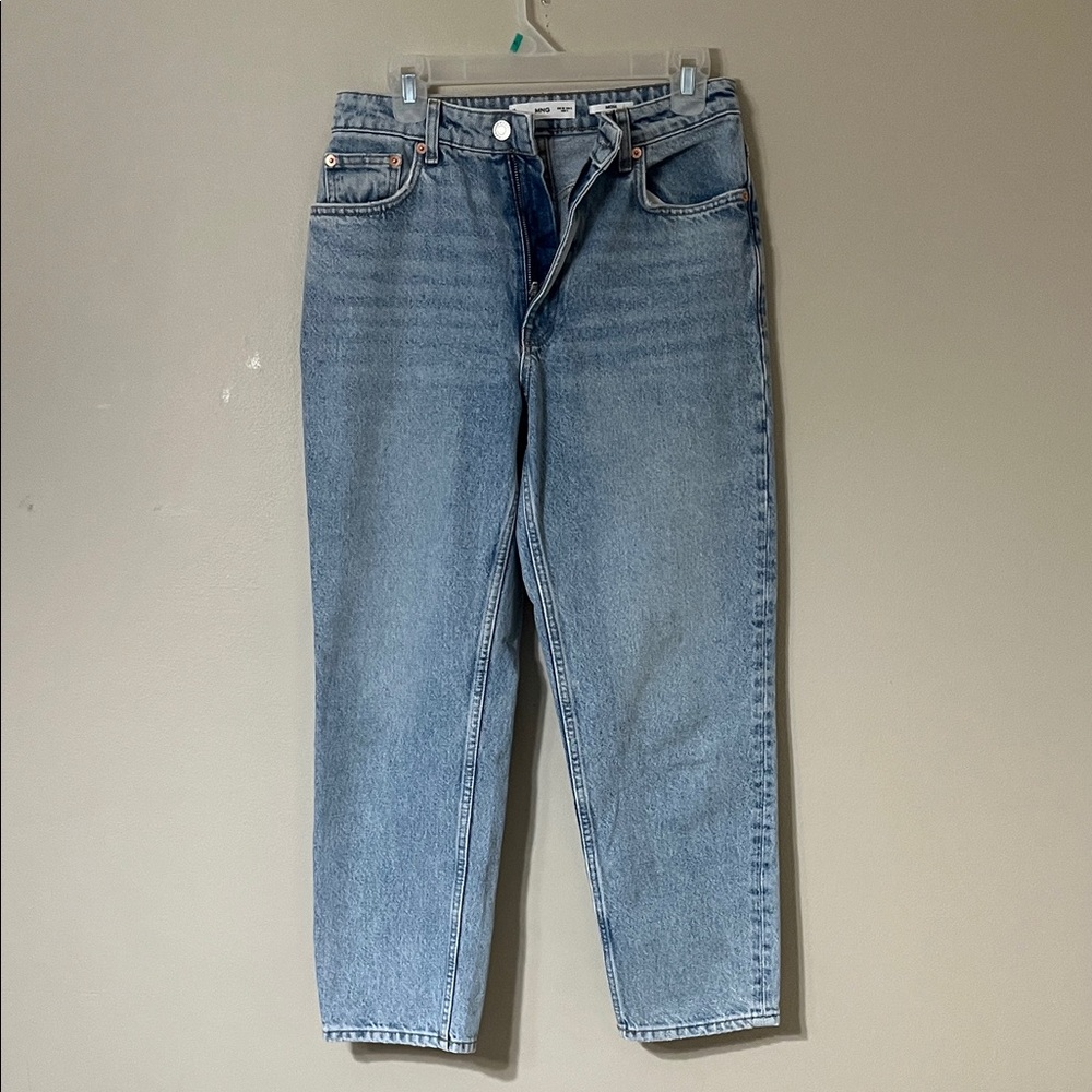 Mango Women's Straight Leg Blue Jeans